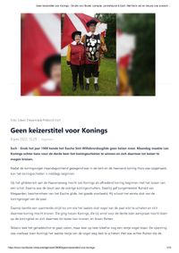 MooiBoxtel.nl 2022-08-08 Nieuwe Koning - Geen keizer titel voor Konings