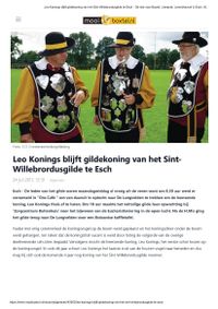 MooiBoxtel.nl 2017-07-24 Leo Konings blijft gildekoning van het Sint Willebrordusgilde te Esch